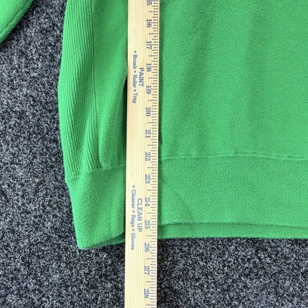 Polo by Ralph Lauren Mens M Green Quarter Zip Mock Neck Knit Sweater Logo